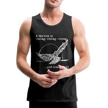 Load image into Gallery viewer, Rising, Rising, Rising Men's Lyric Tank - black