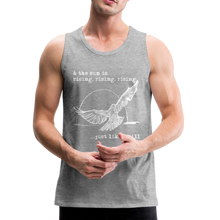 Load image into Gallery viewer, Rising, Rising, Rising Men's Lyric Tank - heather gray