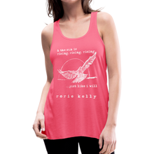 Load image into Gallery viewer, Rising, Rising, Rising Women's Lyric Tank (Click to see all colors!) - neon pink