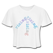 Load image into Gallery viewer, Rainbow Rising Arrow Cropped Tee - white