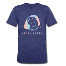 Load image into Gallery viewer, Pastel Rainbow Bottlecap Tee - heather indigo