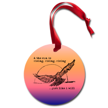 Load image into Gallery viewer, Rising Bird Ornament - white