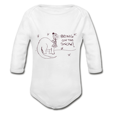 Load image into Gallery viewer, Organic Long Sleeve Baby Bodysuit - white