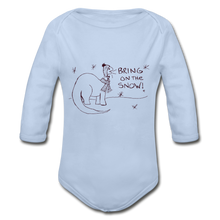 Load image into Gallery viewer, Organic Long Sleeve Baby Bodysuit - sky