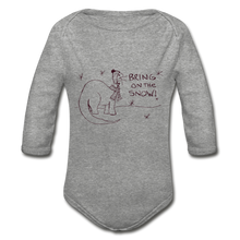 Load image into Gallery viewer, Organic Long Sleeve Baby Bodysuit - heather gray