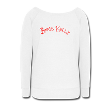 Load image into Gallery viewer, Magick Comin Women's Wideneck Sweatshirt (click to see all colors!) - white
