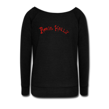 Load image into Gallery viewer, Magick Comin Women's Wideneck Sweatshirt (click to see all colors!) - black