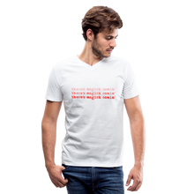 Load image into Gallery viewer, Magick Comin' Men's V-Neck T-Shirt - white