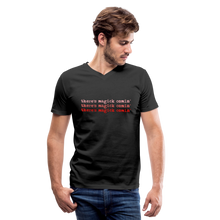 Load image into Gallery viewer, Magick Comin' Men's V-Neck T-Shirt - black