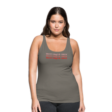 Load image into Gallery viewer, Magick Comin' Women’s Premium Tank Top - asphalt gray