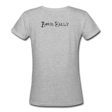 Load image into Gallery viewer, Full Moon Charm Bracelet Women's V-Neck T-Shirt (click to see all colors!) - gray