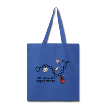 Load image into Gallery viewer, Full Moon Charm Bracelet Tote Bag (click to see all colors!) - royal blue