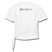 Load image into Gallery viewer, Full Moon Charm Bracelet Women's Knotted T-Shirt (click to see all colors!) - white