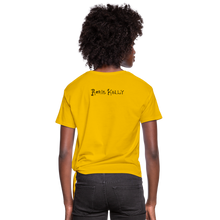 Load image into Gallery viewer, Full Moon Charm Bracelet Women's Knotted T-Shirt (click to see all colors!) - sun yellow