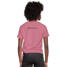 Load image into Gallery viewer, Full Moon Charm Bracelet Women's Knotted T-Shirt (click to see all colors!) - mauve
