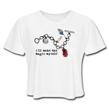 Load image into Gallery viewer, Full Moon Charm Bracelet Cropped Tee (click to see all colors!) - white