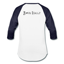Load image into Gallery viewer, Full Moon Charm Bracelet Unisex Baseball Tee - white/navy