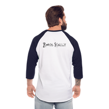 Load image into Gallery viewer, Full Moon Charm Bracelet Unisex Baseball Tee - white/navy