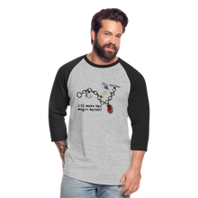 Load image into Gallery viewer, Full Moon Charm Bracelet Unisex Baseball Tee - heather gray/black