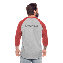 Load image into Gallery viewer, Full Moon Charm Bracelet Unisex Baseball Tee - heather gray/red
