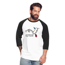 Load image into Gallery viewer, Full Moon Charm Bracelet Unisex Baseball Tee - white/black