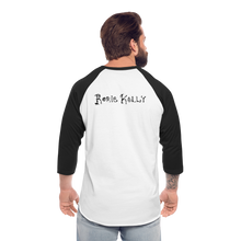 Load image into Gallery viewer, Full Moon Charm Bracelet Unisex Baseball Tee - white/black