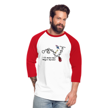 Load image into Gallery viewer, Full Moon Charm Bracelet Unisex Baseball Tee - white/red