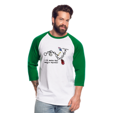 Load image into Gallery viewer, Full Moon Charm Bracelet Unisex Baseball Tee - white/kelly green