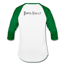 Load image into Gallery viewer, Full Moon Charm Bracelet Unisex Baseball Tee - white/kelly green