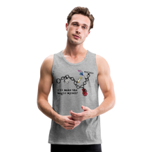 Load image into Gallery viewer, Full Moon Charm Bracelet Men’s Tank (click to see all colors) - heather gray