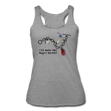 Load image into Gallery viewer, Full Moon Charm Bracelet Women’s Tri-Blend Racerback Tank - heather gray