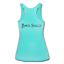 Load image into Gallery viewer, Full Moon Charm Bracelet Women’s Tri-Blend Racerback Tank - turquoise