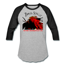 Load image into Gallery viewer, Resistance As Fuel Baseball T-Shirt - heather gray/black