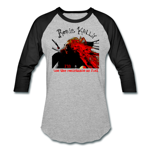 Resistance As Fuel Baseball T-Shirt - heather gray/black