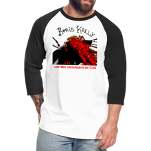 Load image into Gallery viewer, Resistance As Fuel Baseball T-Shirt - white/black