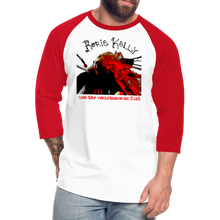Load image into Gallery viewer, Resistance As Fuel Baseball T-Shirt - white/red