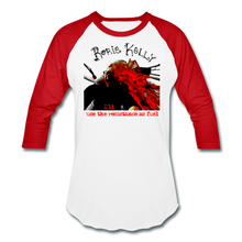 Load image into Gallery viewer, Resistance As Fuel Baseball T-Shirt - white/red