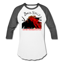 Load image into Gallery viewer, Resistance As Fuel Baseball T-Shirt - white/charcoal