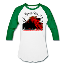 Load image into Gallery viewer, Resistance As Fuel Baseball T-Shirt - white/kelly green