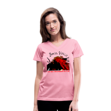 Load image into Gallery viewer, Resistance As Fuel Women's V-Neck T-Shirt - pink