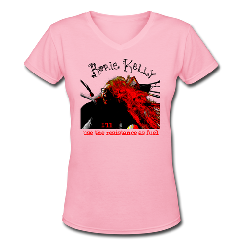 Resistance As Fuel Women's V-Neck T-Shirt - pink