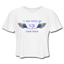 Load image into Gallery viewer, Up From Here Wings Cropped T-Shirt - white