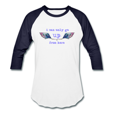 Load image into Gallery viewer, Up From Here Baseball Tee - white/navy