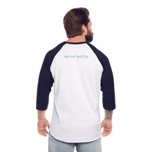 Load image into Gallery viewer, Up From Here Baseball Tee - white/navy