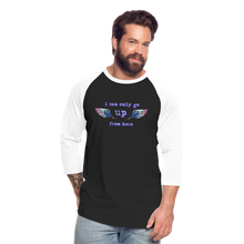 Load image into Gallery viewer, Up From Here Baseball Tee - black/white