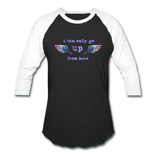 Load image into Gallery viewer, Up From Here Baseball Tee - black/white