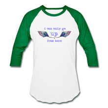 Load image into Gallery viewer, Up From Here Baseball Tee - white/kelly green