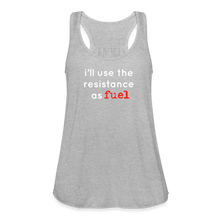 Load image into Gallery viewer, Resistance as Fuel Text Flowy Tank Top - heather gray