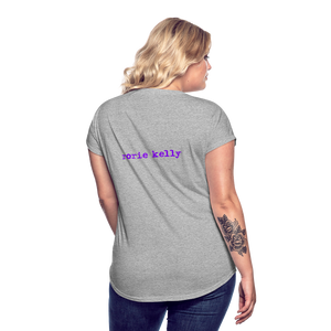 LADYBEAST t-shirt - Women's Tri-Blend V Neck Tee - heather gray