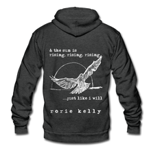 Load image into Gallery viewer, Rising, Rising, Rising Hoodie - charcoal gray
